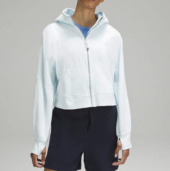 Lululemon Sheer Blue Oversized Full Zip Scuba Hoodie Sweatshirt Size XS/S