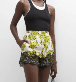 Le Superbe Polanco Floral Lace High Rise Dress Shorts Size XS