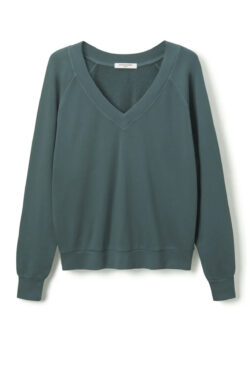 Perfect White Tee Women's Sinead Relaxed French Terry V-Neck Sweatshirt XS