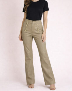 Derek Lam 10 Crosby NWT Robertson Lamb Leather Flared Sailor Pants 0 NEW $950