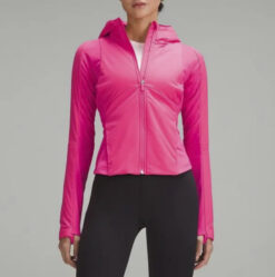 Lululemon NWT Push Your Pace Glaze Pink Hooded Jacket Size 6 $198