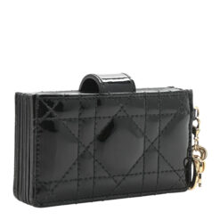 Alternative view of DIOR Patent Cannage Lady Dior 5-Gusset Card Holder Black Compact Wallet