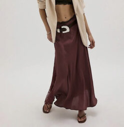 FREE PEOPLE NWT Make You Mine Half Slip Satin Lace Maxi Boho Skirt XS NEW