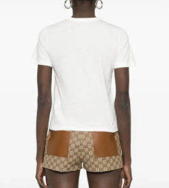 Alternative view of Gucci NWT White Square Crystal G Short Sleeve Shirt Top Blouse XXS $590