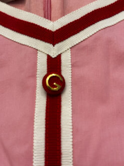 Alternative view of Gucci Girls Pink Pleated Cotton Poplin Dress Size 12 Italy $695