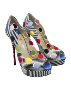 Alternative view of Christian Louboutin NIB Lady Bug 150 Peep Toe Patent Platform Heels Pumps 39.5