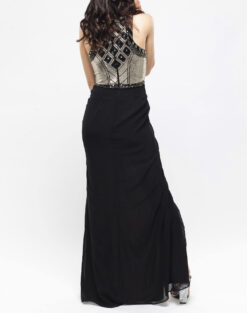 Alternative view of Parker Black Sequin Beaded High Neck Tulip Gown Maxi Dress Size 10