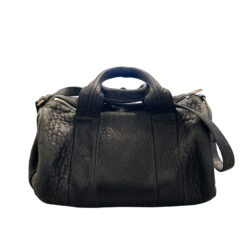 Alternative view of Alexander Wang Rocco Black Leather Rose Gold Studded Shoulder Satchel Bag