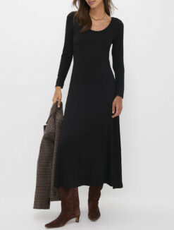 Tuckernuck NWT Sara Black Long Sleeve Maxi Dress Size Small