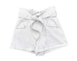 Alternative view of Veronica Beard Nori Extra High Rise Paper Bag Denim Shorts Size 27 White