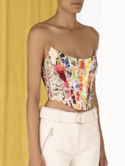 Zimmermann NWT Wonderland Floral Corset Bustier Top Blouse 0(AU) 4(US) $895