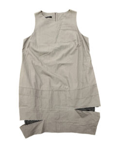 Alternative view of Nuovo Borgo Gray Cotton Lagenlook Sleeveless Sack Dress Size 44 Italy