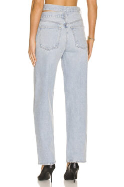 Alternative view of AGOLDE Broken Waistband High Rise Straight Leg Jeans 24 Sideline Blue