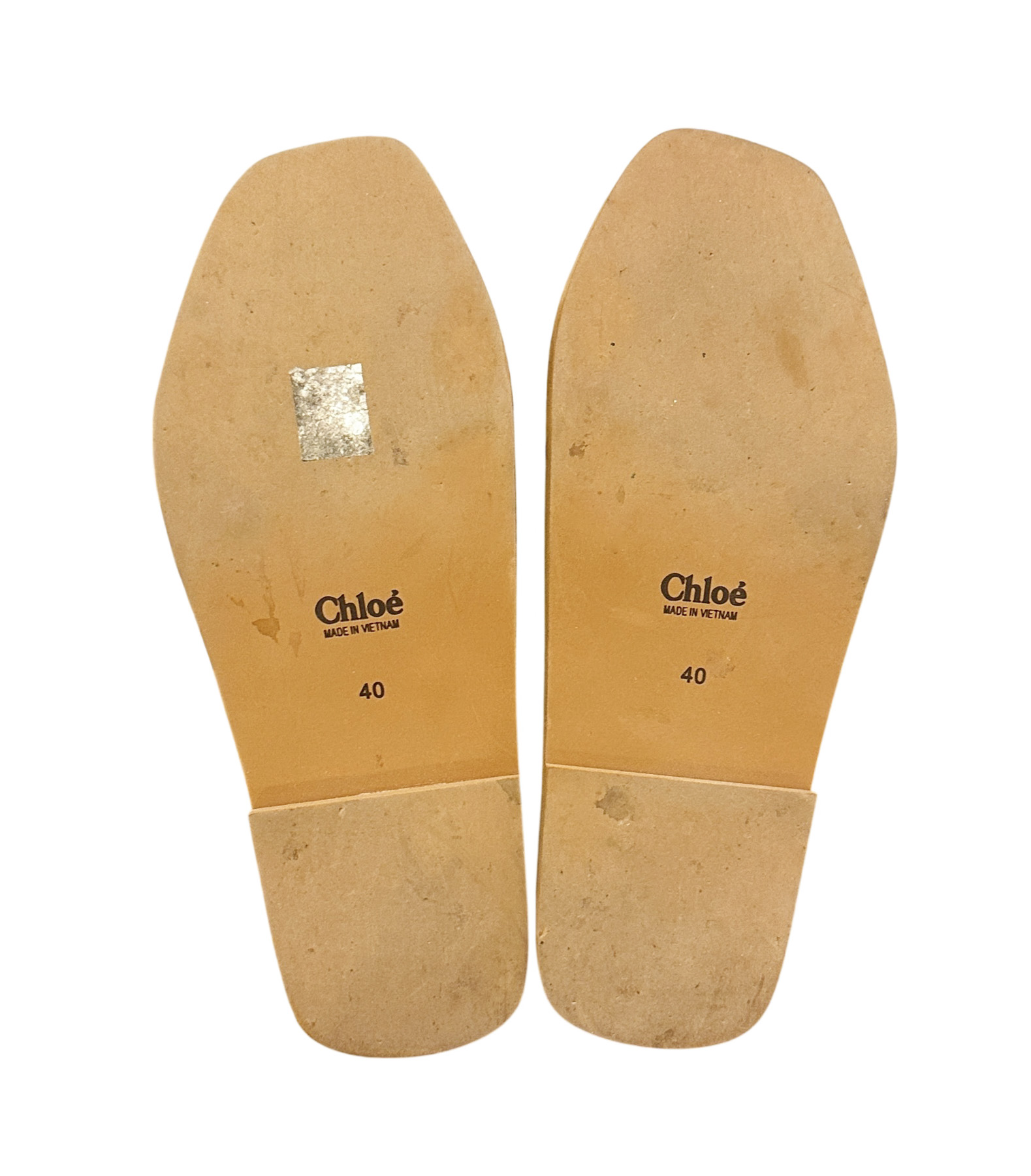 Chloe Woody Blushy Beige Logo Strap Slides Mules Sandals Size 40 - Image 7