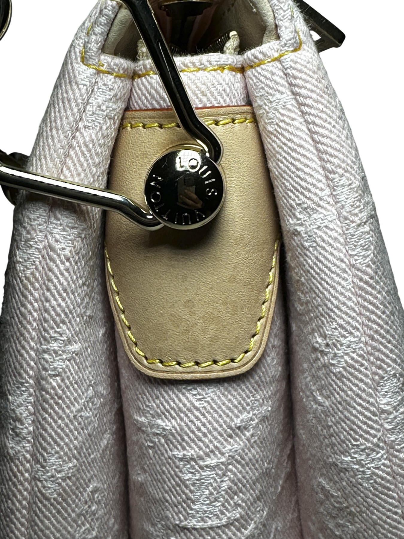 Louis Vuitton Coussin PM Pink Monogram Denim Shoulder Crossbody Bag Authentic - Image 13