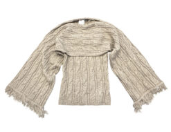 Alternative view of Current Air NWT Beige Cable Knit Tank & Shrug Sweater Set Size Medium