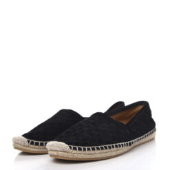Alternative view of Gucci Black GG Monogram Suede Microguccissima Espadrilles Flats Size 37