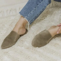 Jenni Kayne Laurel Suede Pointed Toe Slip On Mules Flats Size 39 (8 US)