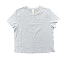 Alternative view of Lululemon NWT Powder Blue Classic Fit Cotton Blend T-Shirt Top Size 4