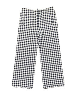 Alternative view of Lisa Marie Fernandez Scalloped Gingham Wide Leg Ankle Pants Size 2