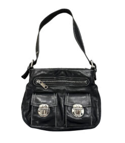 Marc Jacobs Vintage Y2K Black Leather Shoulder Hobo Bag Italy