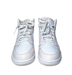 Alternative view of Nike Air Jordan 1 Mid Pink Wash White Sneakers Size 39/6.5 Youth/8 Women