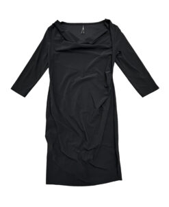 Alternative view of Porto San Francisco Black Cowl Neck 3/4 Sleeve Midi Dress Size 1