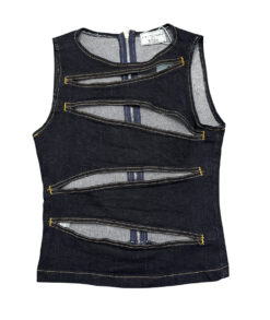 Alternative view of Revice NWT Tokyo Sleeveless Cutout Denim Top Blouse Size XL