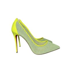 Christian Louboutin NIB Follies Lace Neon Mesh Stiletto Heels Pumps 39.5