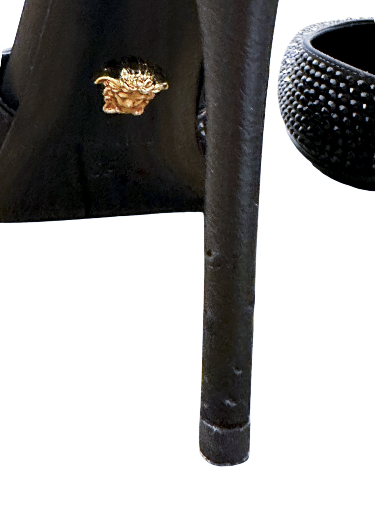 Versace NIB Medusa '95 Safety Pin Crystal Embellished Slingback Heels Pumps 39 - Image 9