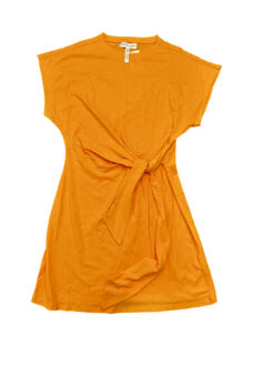 Alternative view of Apiece Apart NWT Nina Cinched Waist Dress Orange Organic Cotton XS $265