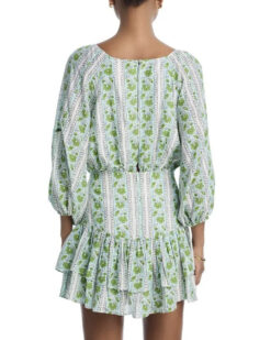 Alternative view of Bell by Alicia Bell Siena Floral Puff Sleeve Boho Tiered Mini Dress Size Small