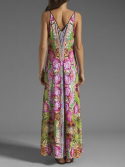 Alternative view of Clover Canyon Fools Gold Vacation Maxi Dress Resort Summer Sundress Medium