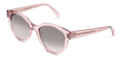 Alternative view of Celine CL40169I Audrey Pink Transparent Frame Gradient Round Sunglasses
