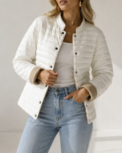 Cotes Of London NWT The Leicester Reversible Down Jacket XS Camel / Ivory