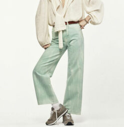 FRAME Le Jane Crop High Rise Wide Leg Jeans Size 25 Relaxed in Opal