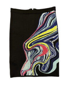 Alternative view of Herve Leger Rare Vintage Paillette Sequin Bandage Skirt Size Small Black