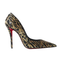 Christian Louboutin MISS Z OCELOT 100 Sequin Leopard Heels Pumps Shoes $1695