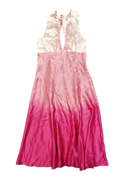 Alternative view of Michael Kors Collection Italy Peony Pink Silk V-Neck Midi Dress Size 10