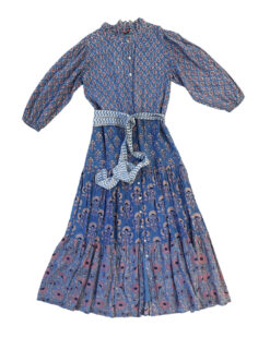 Alternative view of Oliphant Tuckernuck Floral Print Long Sleeve Boho Maxi Dress Size XS