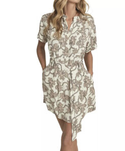 Reiss Mini Dress Women’s Nico Clover Print Flippy Shirt Size 4 US