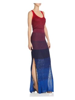Elizabeth & James NEW Winona Red & Blue Ombrè Knit Maxi Tank Dress Size XS