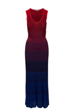 Alternative view of Elizabeth & James NEW Winona Red & Blue Ombrè Knit Maxi Tank Dress Size XS