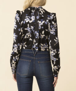 Alternative view of VERONICA BEARD Carleton Floral Silk High Neck Victorian Top Blouse Size 2