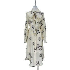Alternative view of Zimmermann Ivory Floral Print Bow Tie Belted Midi Dress Size 0 $1146