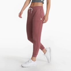 Alternative view of Vuori Performance Jogger Marsala Heather High Rise Drawstring Pants Small