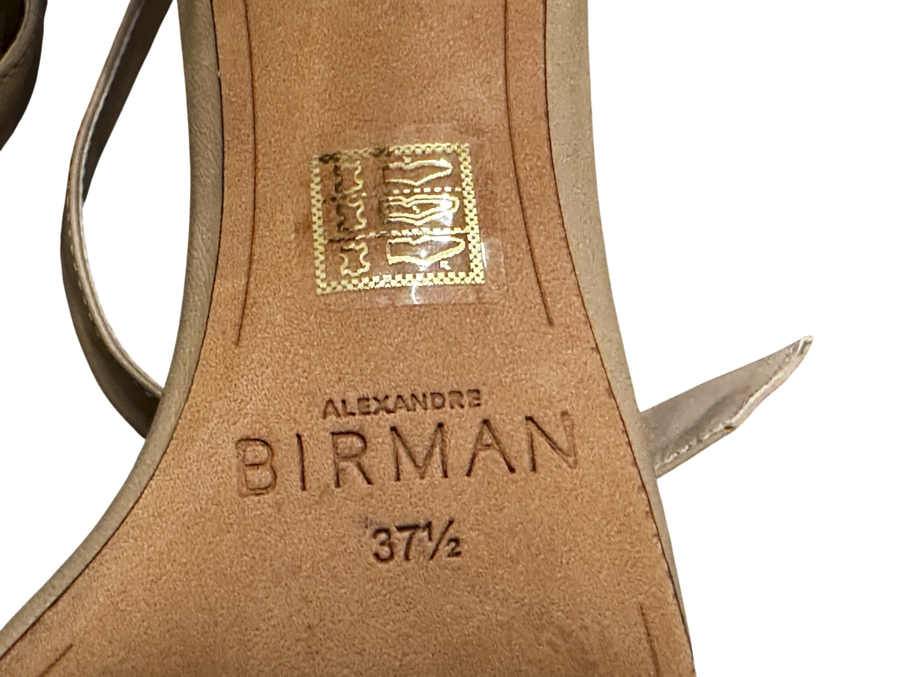 Alexandre Birman Clarita Bow Sandals Nude Leather Size 37.5 Ankle Strap Heels - Image 7