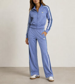 Adidas Originals NWT Firebird Track Set Cropped Jacket Loose Wide Leg Pants Blue M