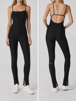 Alo Yoga Airlift Disco Daze Jumpsuit Black Size Small