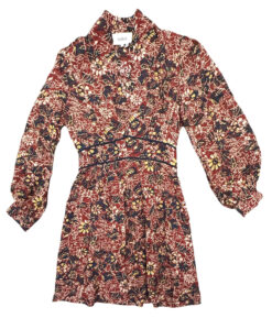 Alternative view of BA&SH Giani Red Floral Long Sleeve Mini Dress Women's Small